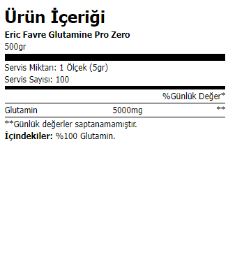 Eric Favre Glutamine Pro Zero  500